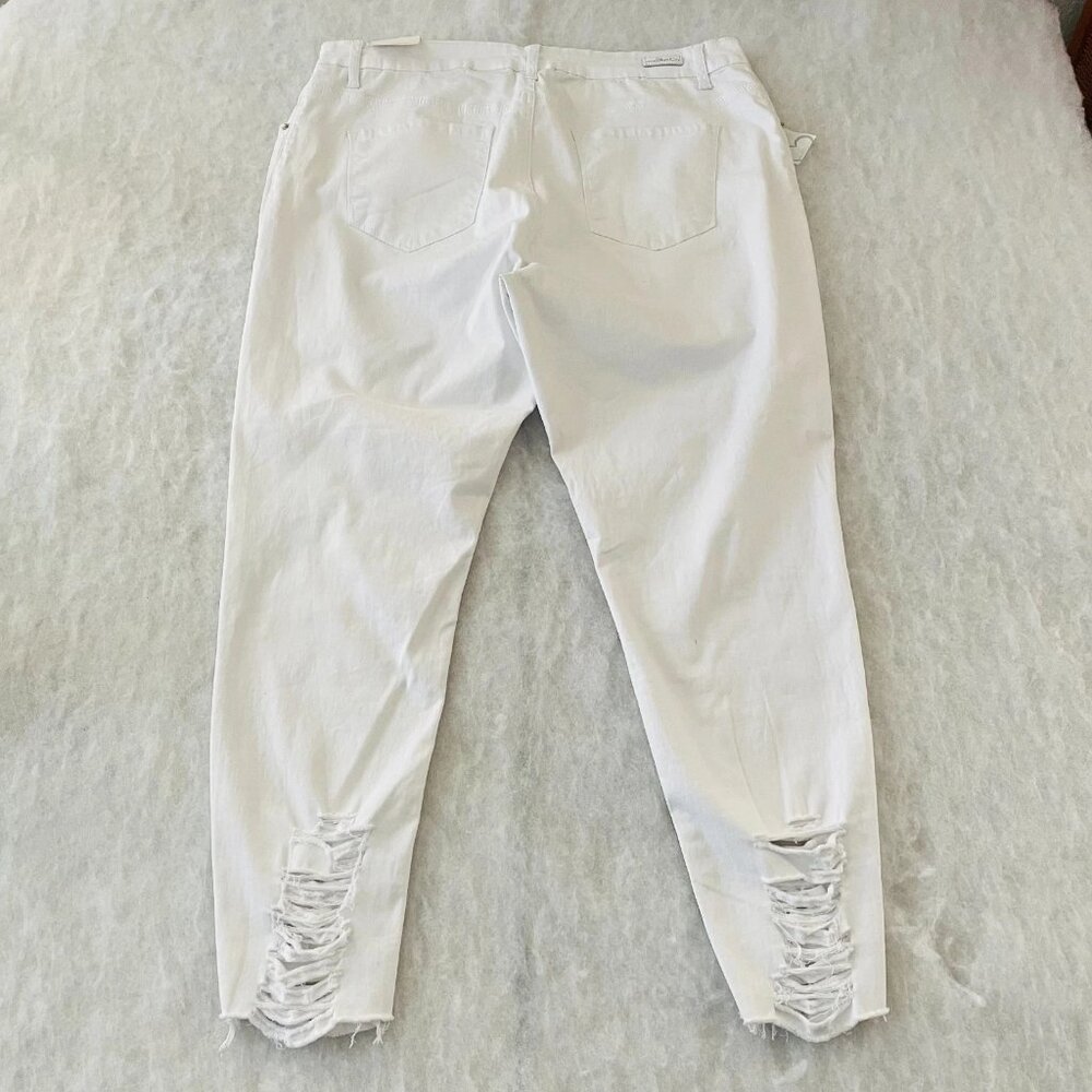 Vince Blue Co. Womens High Rise Distressed Y2K Skinny Jeans Size 20 - Picture 2 of 10